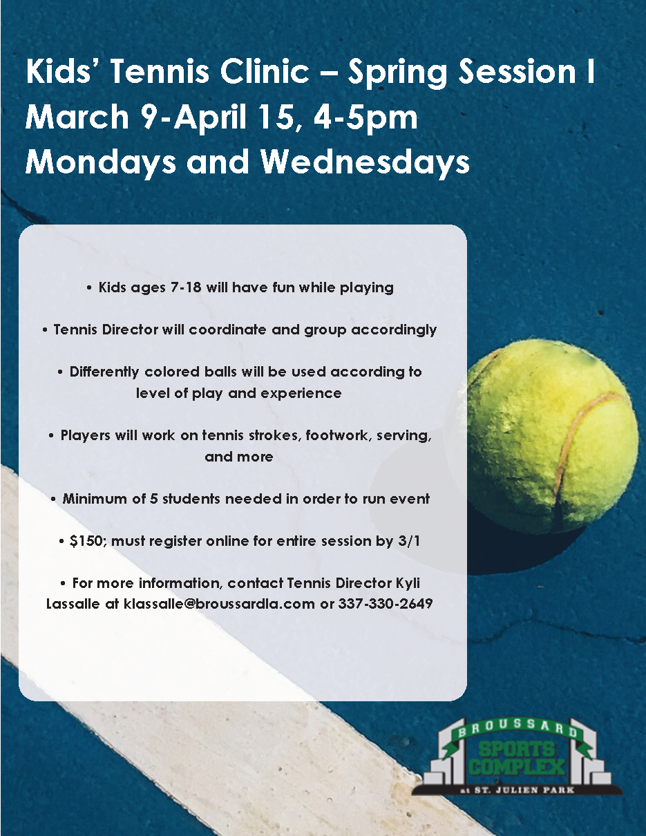 Tennis Broussard Sports Complex