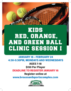 Kids Red, Orange, and Green Ball Clinics: Session I