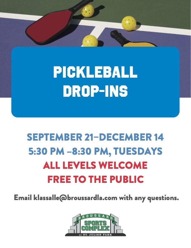 Calendar Broussard Sports Complex